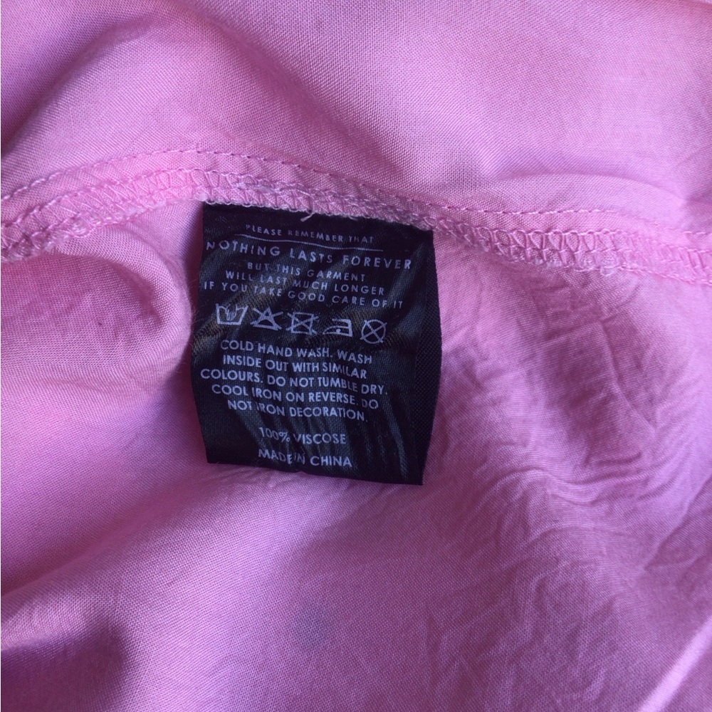 Lazy Oaf Go Away pink polka dot button up shirt dress - Picture 7 of 16